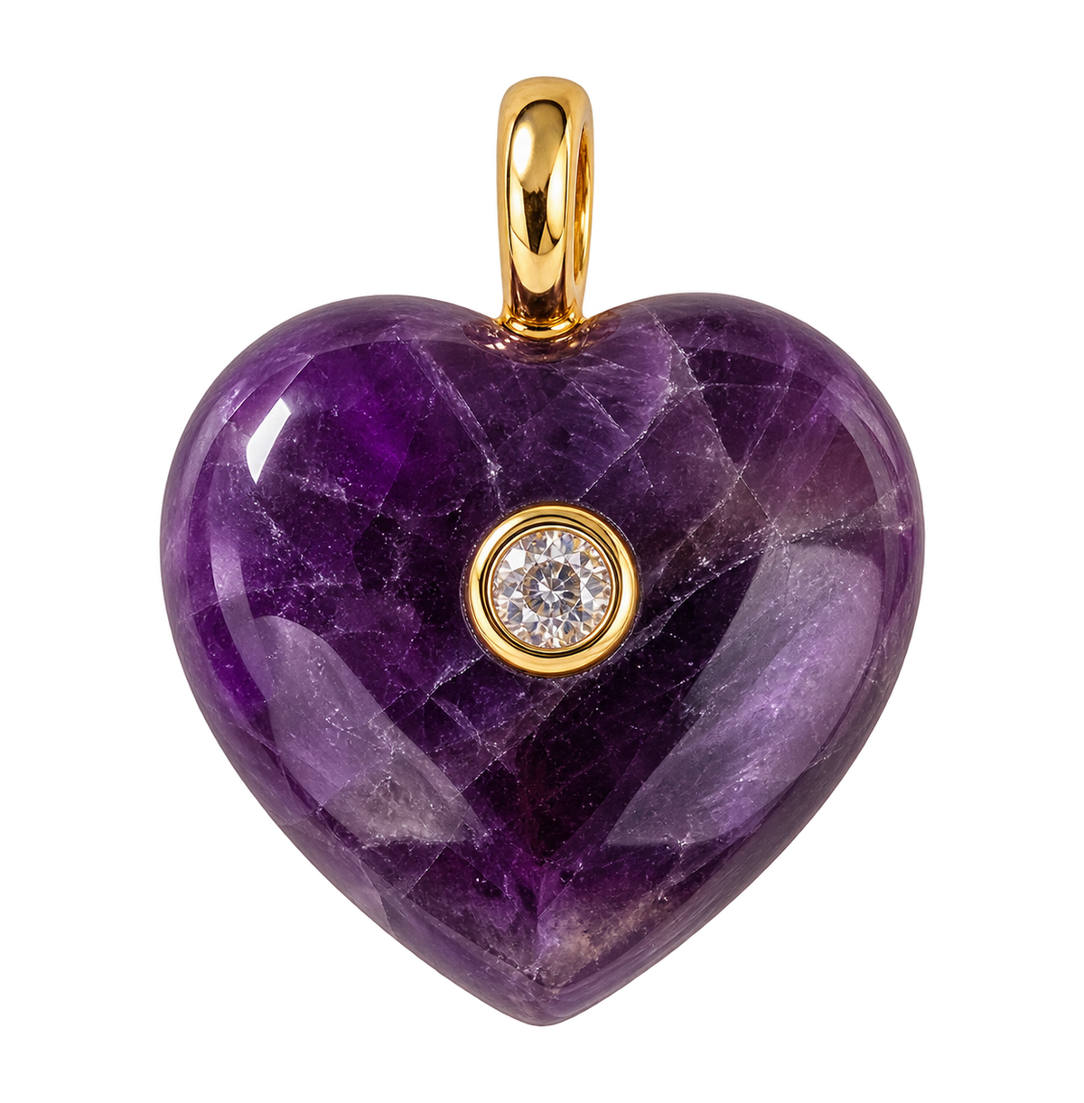Natural Stone Puffy Heart
