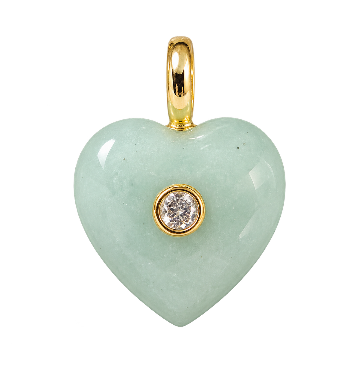 Natural Stone Puffy Heart