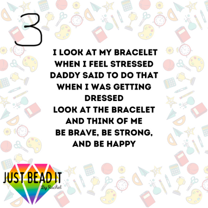 Back to School Matching Bracelet sets with Poems